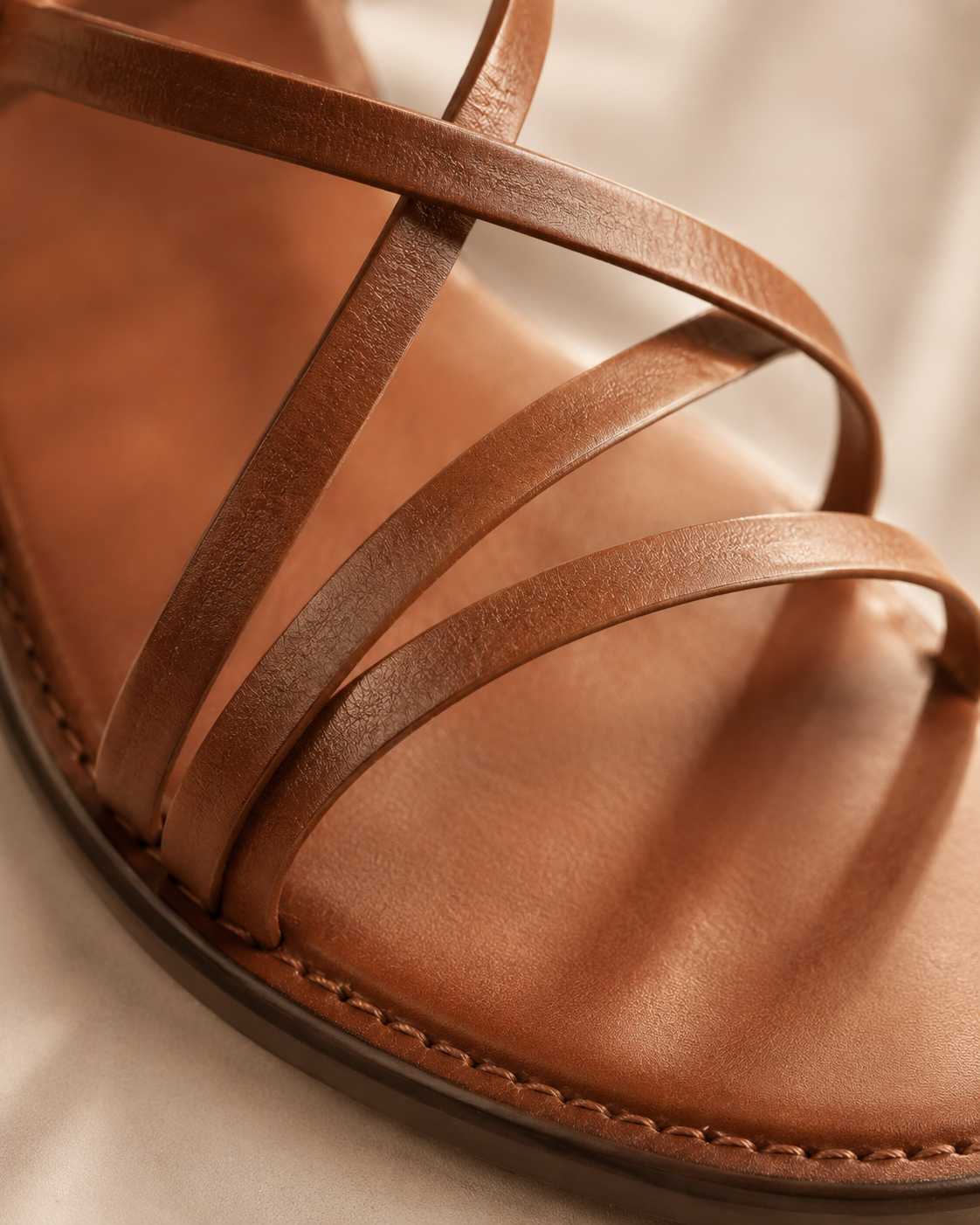 Livia | Elegante Leren Kruisband Sandalen