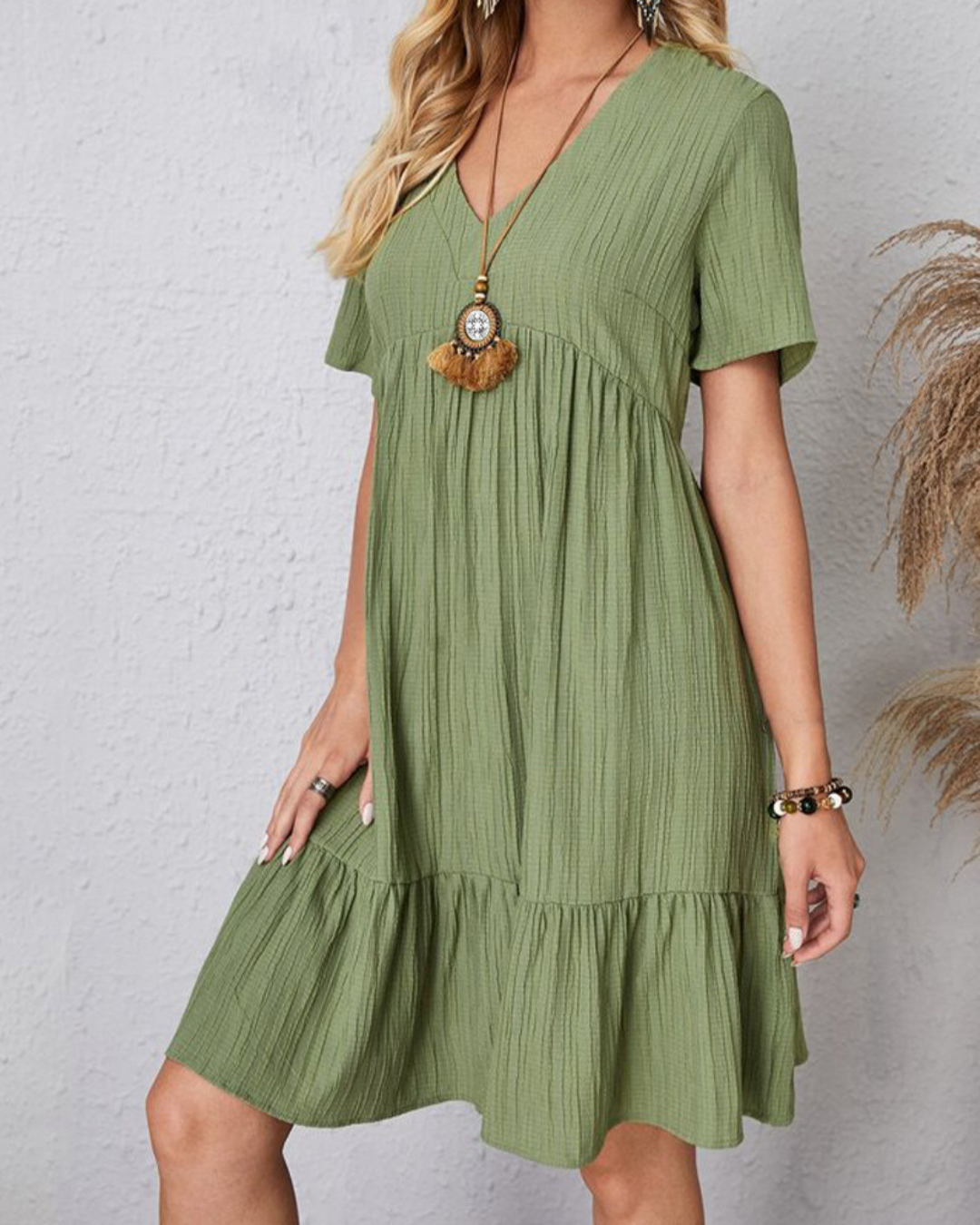 Sienna | Luchtige Zomerjurk met V-Hals