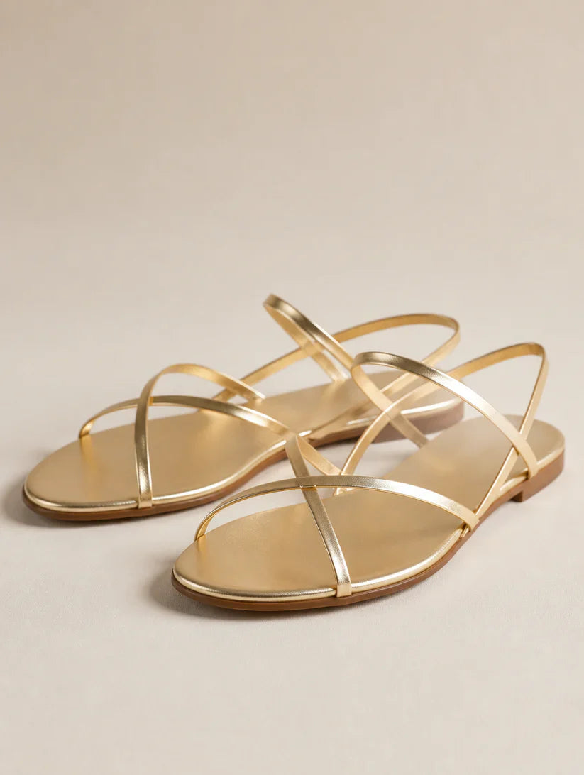 Livia | Elegante Leren Kruisband Sandalen