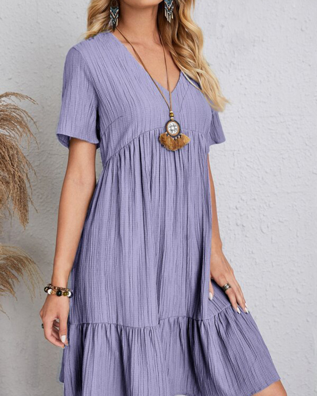 Sienna | Luchtige Zomerjurk met V-Hals